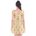 Flower Brown Star Rose Scoop Neck Skater Dress View2