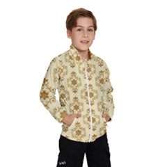 Flower Brown Star Rose Wind Breaker (kids) by Mariart