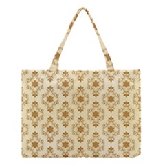 Flower Brown Star Rose Medium Tote Bag