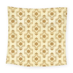 Flower Brown Star Rose Square Tapestry (large)