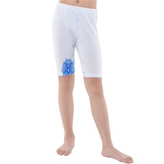 Flower Blue Sunflower Star Sexy Kids  Mid Length Swim Shorts