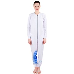 Flower Blue Sunflower Star Sexy Onepiece Jumpsuit (ladies)  by Mariart