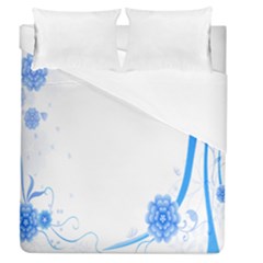 Flower Blue Sunflower Star Sexy Duvet Cover (queen Size) by Mariart