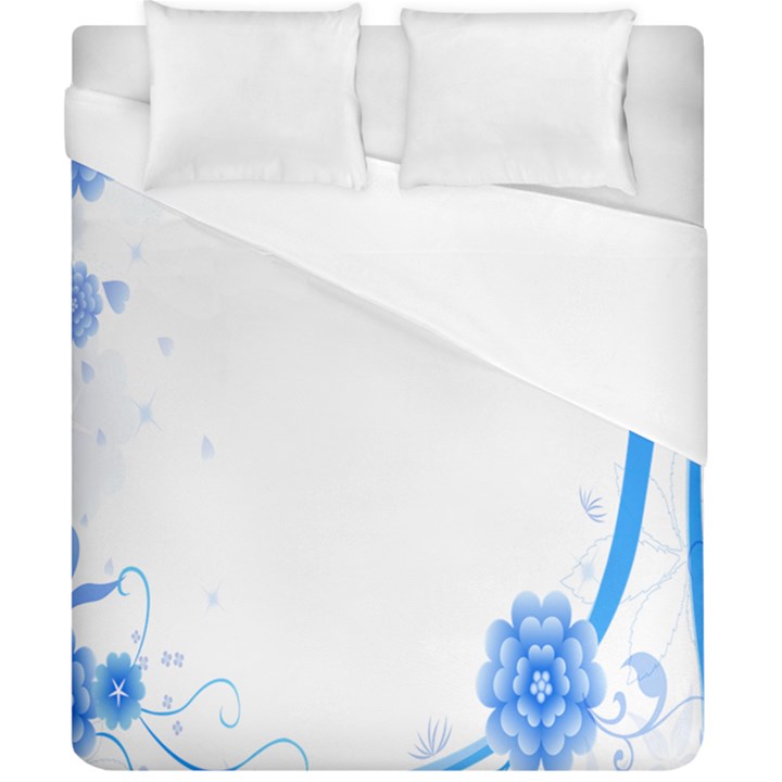 Flower Blue Sunflower Star Sexy Duvet Cover (California King Size)