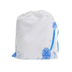 Flower Blue Sunflower Star Sexy Drawstring Pouches (extra Large)