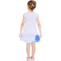 Flower Blue Sunflower Star Sexy Kids  Tunic Dress View2