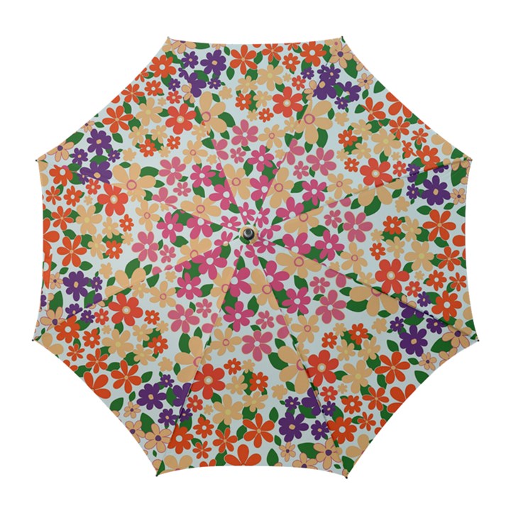 Flower Floral Rainbow Rose Golf Umbrellas