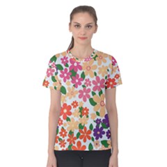 Flower Floral Rainbow Rose Women s Cotton Tee