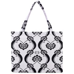 Flower Floral Black Sexy Star Black Mini Tote Bag