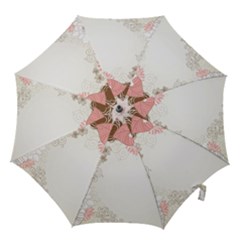 Flower Floral Rose Sunflower Star Sexy Pink Hook Handle Umbrellas (medium) by Mariart