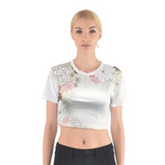 Flower Floral Rose Sunflower Star Sexy Pink Cotton Crop Top