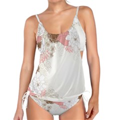 Flower Floral Rose Sunflower Star Sexy Pink Tankini Set