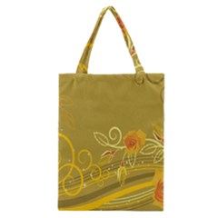 Flower Floral Yellow Sunflower Star Leaf Line Gold Classic Tote Bag by Mariart