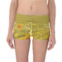 Flower Floral Yellow Sunflower Star Leaf Line Gold Boyleg Bikini Bottoms View1