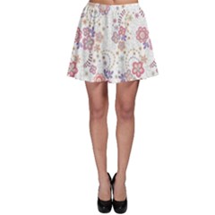 Flower Floral Sunflower Rose Purple Red Star Skater Skirt by Mariart