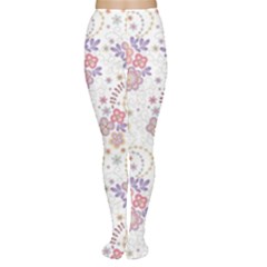 Flower Floral Sunflower Rose Purple Red Star Women s Tights by Mariart