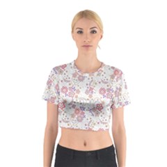 Flower Floral Sunflower Rose Purple Red Star Cotton Crop Top by Mariart