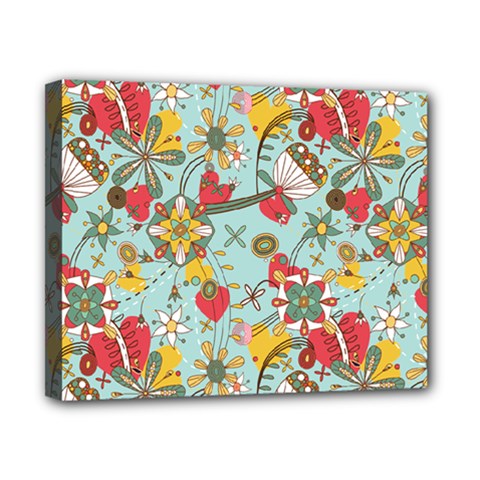 Flower Fruit Star Polka Rainbow Rose Canvas 10  X 8 