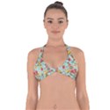 Flower Fruit Star Polka Rainbow Rose Halter Neck Bikini Top View1