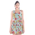 Flower Fruit Star Polka Rainbow Rose Scoop Neck Skater Dress View1