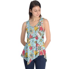 Flower Fruit Star Polka Rainbow Rose Sleeveless Tunic by Mariart