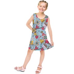 Flower Fruit Star Polka Rainbow Rose Kids  Tunic Dress by Mariart