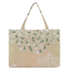 Flower Frame Green Sexy Zipper Medium Tote Bag