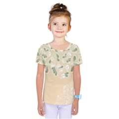 Flower Frame Green Sexy Kids  One Piece Tee