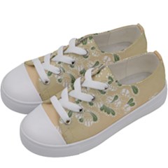 Flower Frame Green Sexy Kids  Low Top Canvas Sneakers by Mariart