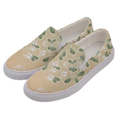 Flower Frame Green Sexy Men s Canvas Slip Ons