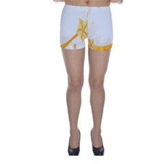 Flower Floral Yellow Sunflower Star Leaf Line Skinny Shorts by Mariart