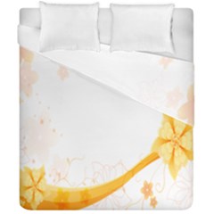 Flower Floral Yellow Sunflower Star Leaf Line Duvet Cover Double Side (california King Size)