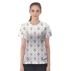 Flower Leaf Gold Women s Sport Mesh Tee