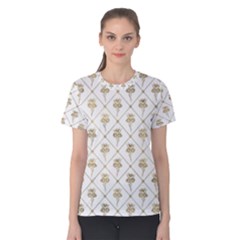 Flower Leaf Gold Women s Cotton Tee