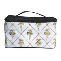 Flower Leaf Gold Cosmetic Storage Case