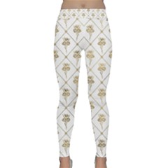 Flower Leaf Gold Classic Yoga Leggings