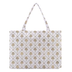 Flower Leaf Gold Medium Tote Bag