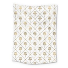 Flower Leaf Gold Medium Tapestry