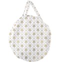 Flower Leaf Gold Giant Round Zipper Tote View2