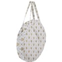 Flower Leaf Gold Giant Round Zipper Tote View3