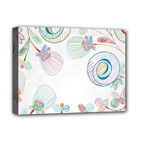 Flower Rainbow Circle Polka Leaf Sexy Deluxe Canvas 16  X 12  