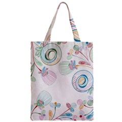 Flower Rainbow Circle Polka Leaf Sexy Zipper Classic Tote Bag