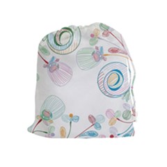 Flower Rainbow Circle Polka Leaf Sexy Drawstring Pouches (extra Large)