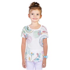 Flower Rainbow Circle Polka Leaf Sexy Kids  One Piece Tee