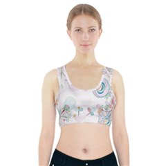 Flower Rainbow Circle Polka Leaf Sexy Sports Bra With Pocket by Mariart