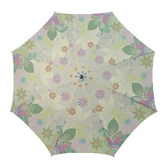 Flower Rainbow Star Floral Sexy Purple Green Yellow White Rose Golf Umbrellas