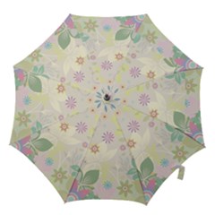 Flower Rainbow Star Floral Sexy Purple Green Yellow White Rose Hook Handle Umbrellas (large) by Mariart