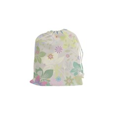 Flower Rainbow Star Floral Sexy Purple Green Yellow White Rose Drawstring Pouches (small)  by Mariart