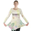 Flower Rainbow Star Floral Sexy Purple Green Yellow White Rose Long Sleeve Tunic  View1