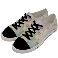 Flower Rainbow Star Floral Sexy Purple Green Yellow White Rose Men s Low Top Canvas Sneakers